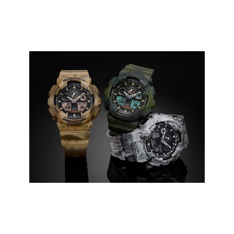 Reloj GA-100MM-3 GREEN SAFARI en la Tienda On-Line CASIO Reloj GA-100MM-3 GREEN SAFARI en la Tienda On-Line CASIO