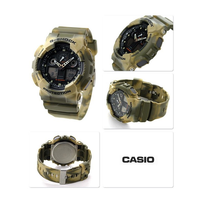 Reloj GA-100MM-3 GREEN SAFARI en la Tienda On-Line CASIO Reloj GA-100MM-3 GREEN SAFARI en la Tienda On-Line CASIO