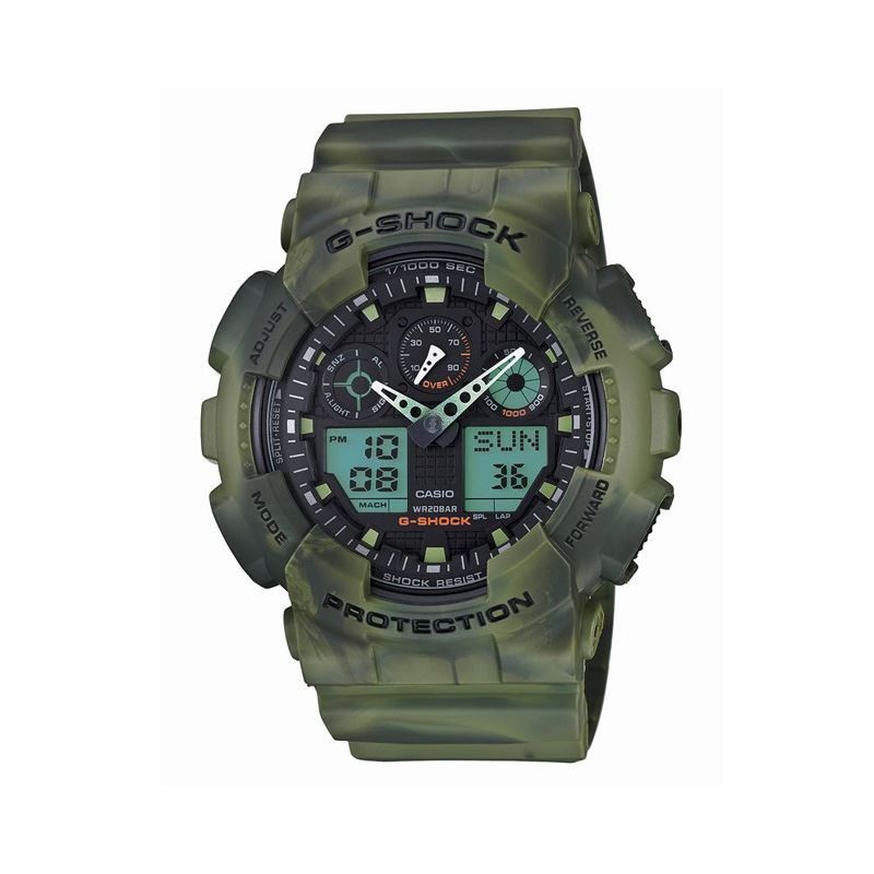 Reloj GA-100MM-3 GREEN SAFARI en la Tienda On-Line CASIO Reloj GA-100MM-3 GREEN SAFARI en la Tienda On-Line CASIO