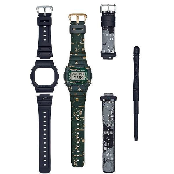 G-SHOCK-DWE-5600CC-3DR -completo CASIO-DWE-5600CC-3DR EDICION LIMITADA con tras correas y dos cajas